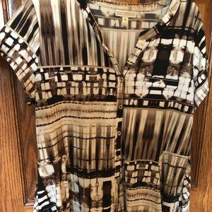 Short sleeve button down blouse